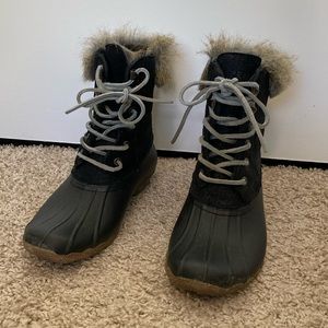 Sperry Duck Boots Black